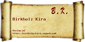 Birkholz Kira névjegykártya